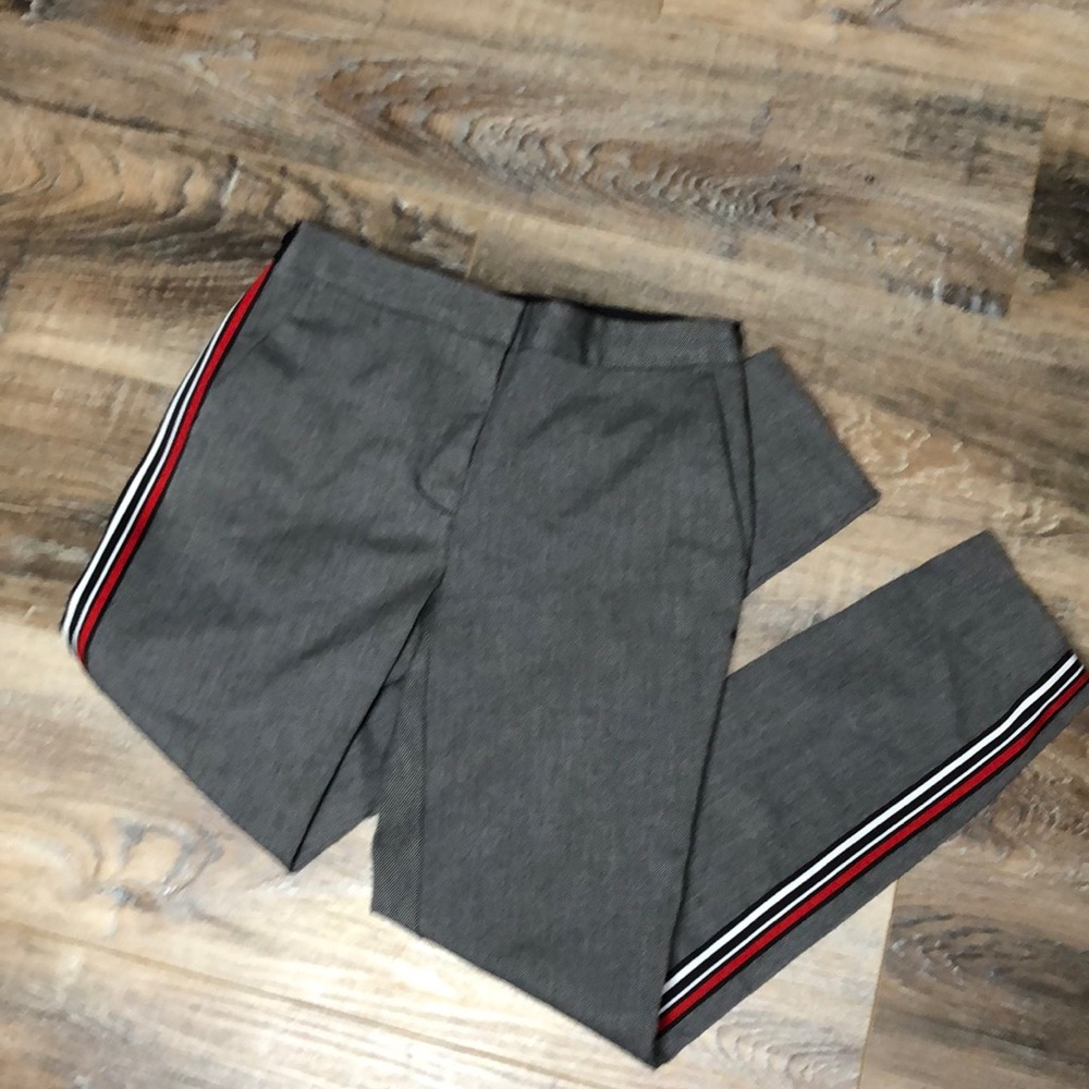 Zara Basic Checked Striped Pants Sz S - image 2